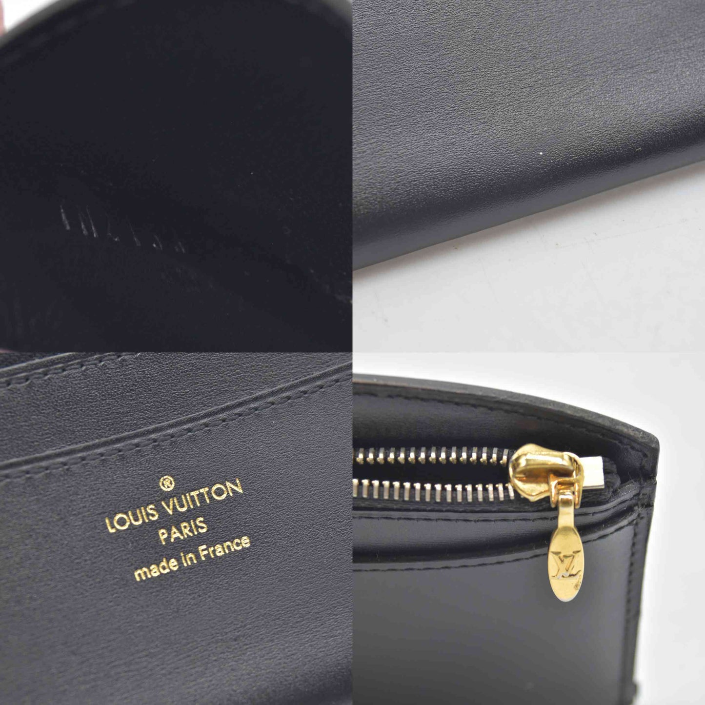 $2400 2013 Louis Vuitton Box Calfskin Vivienne LV Long Wallet Black TN2153