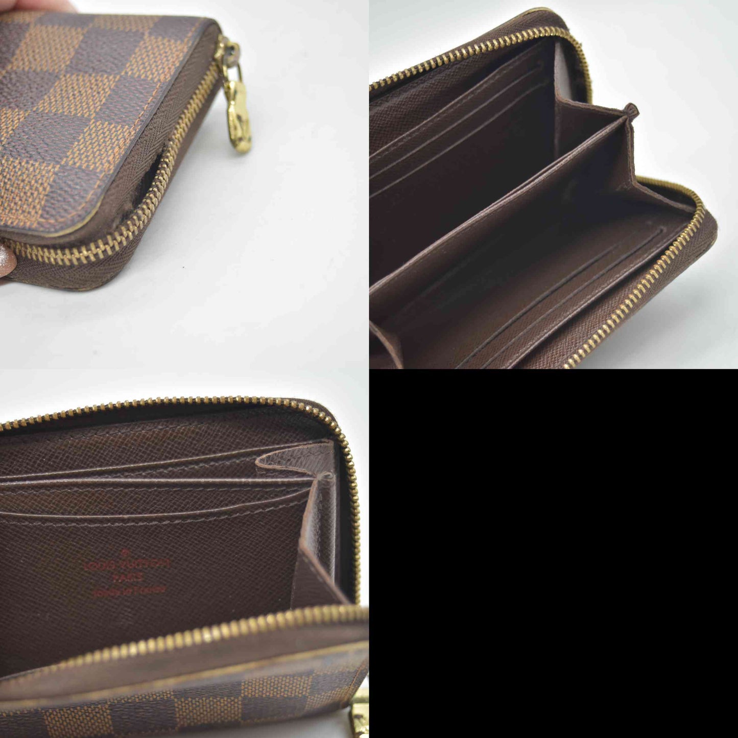 $560 2010 Louis Vuitton Damier Ebene Zippy Coin Purse CT2110