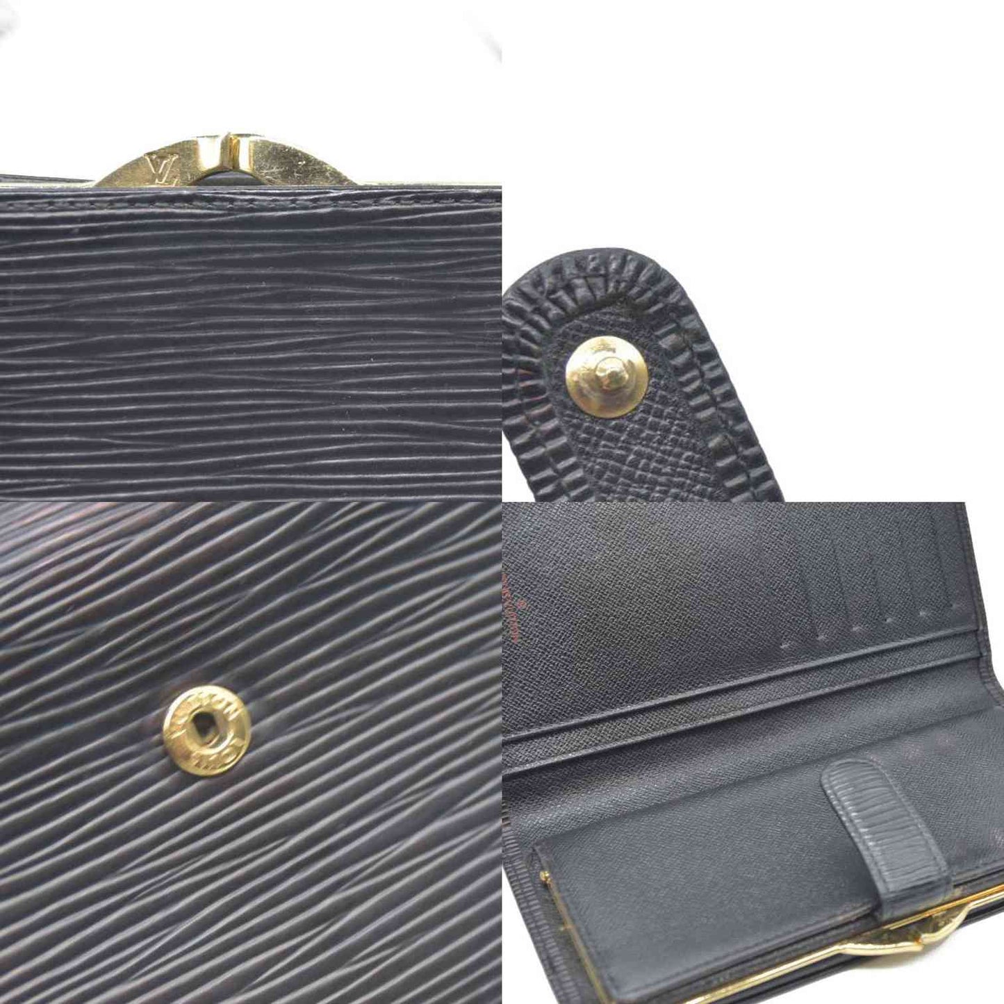 Louis Vuitton Epi Continental Clutch Bifold Long Wallet Black MI1929