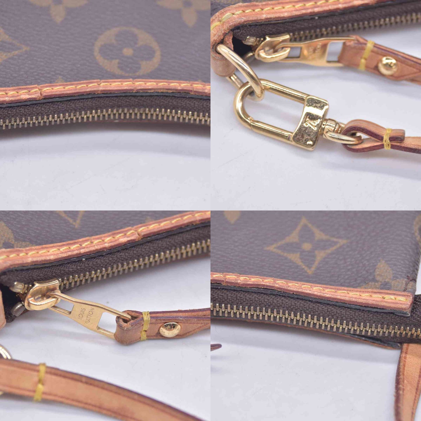 $1250 2010 Louis Vuitton Monogram Mini Pochette Delightful SA1130