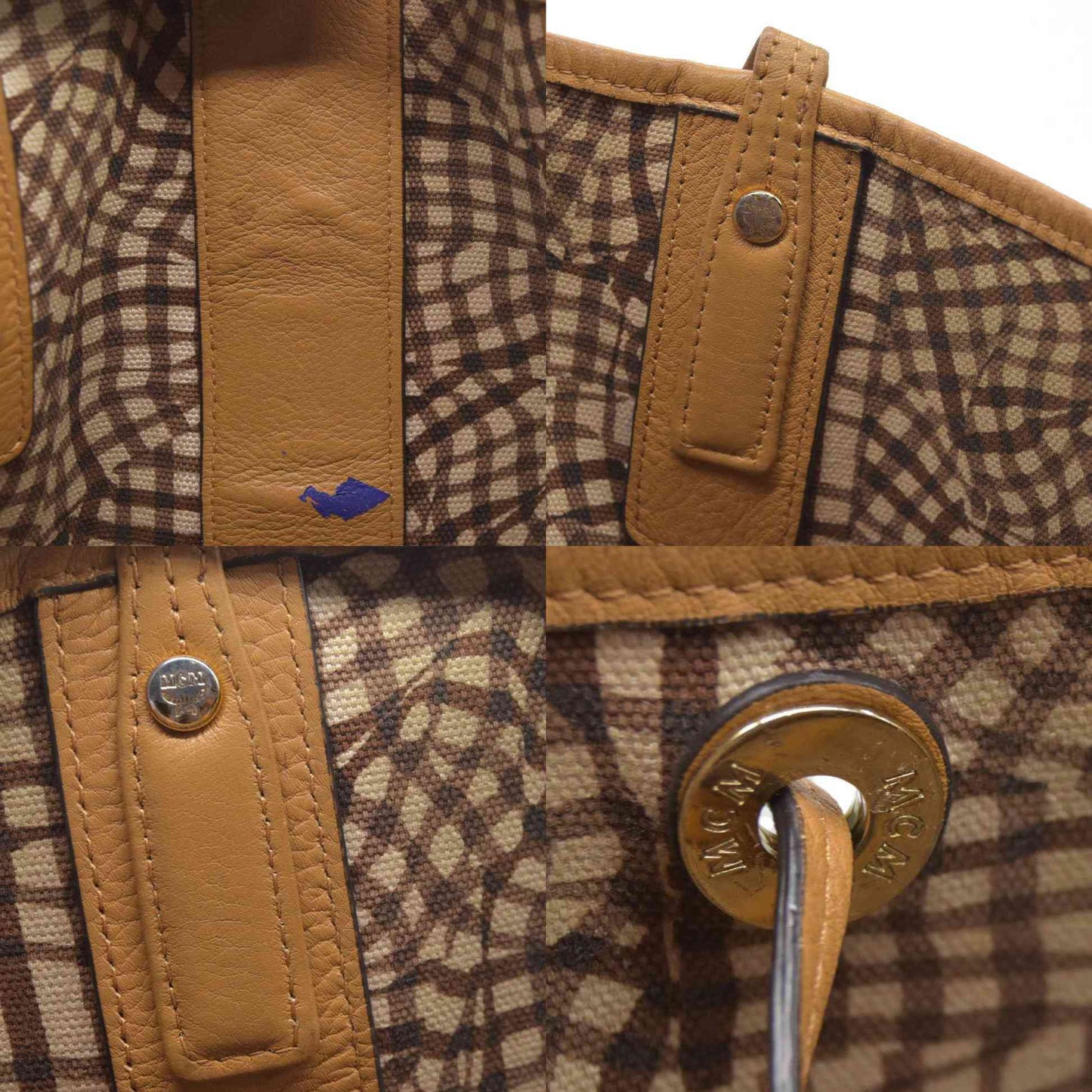 $770 MCM Tote Brown Cognac Liz Reversible Tote