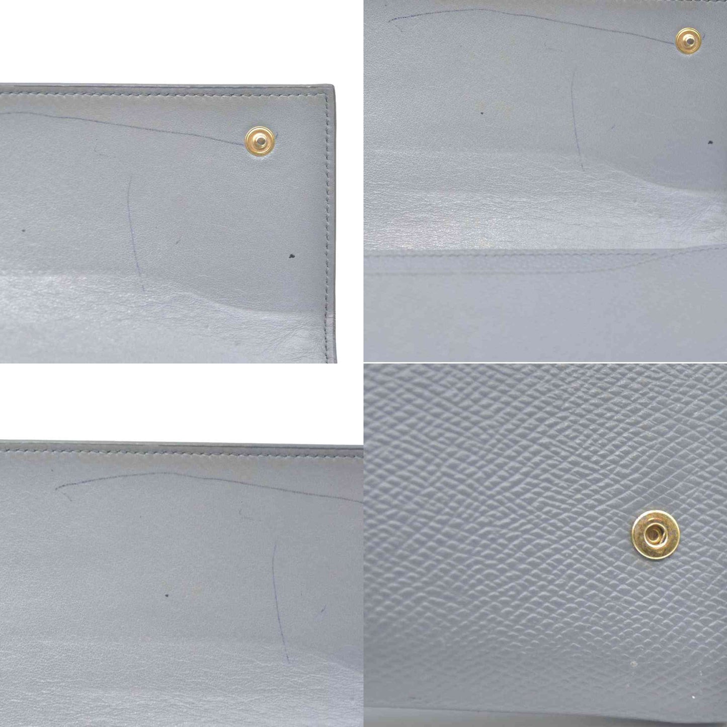 AUCTION $750 CELINE Large Flap MultiFunction Leather Long Bifold Wallet Gray