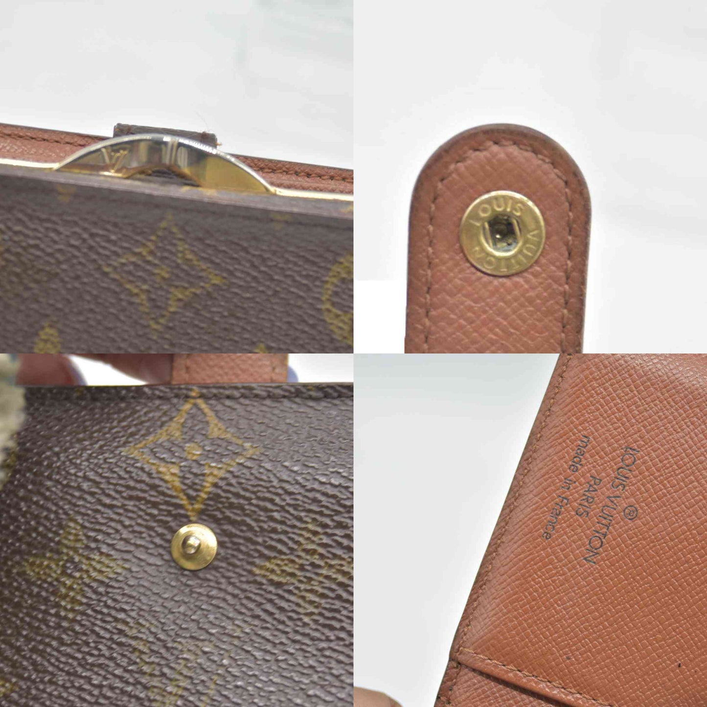 $750 1998 Louis Vuitton Kisslock French Wallet CONSIGNMENT MI0928