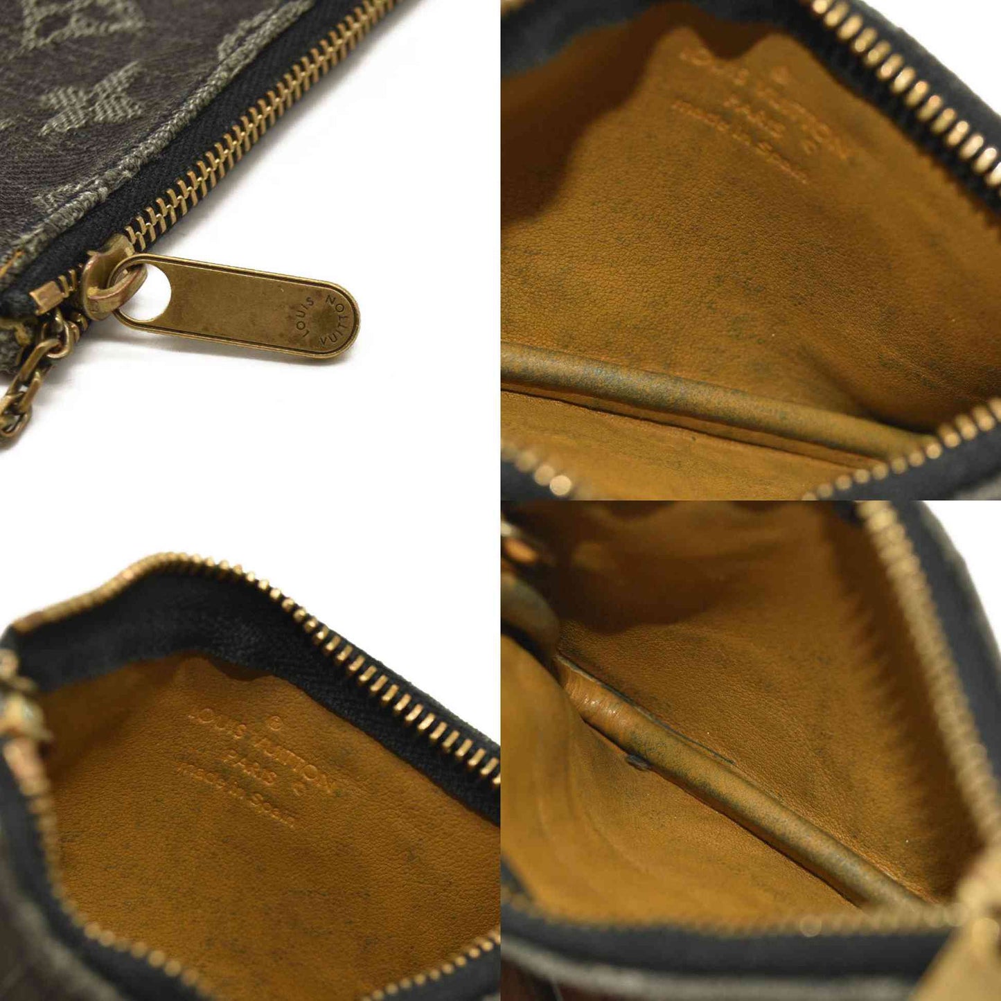 LOUIS VUITTON Denim Neo Key Pouch Black CA1038