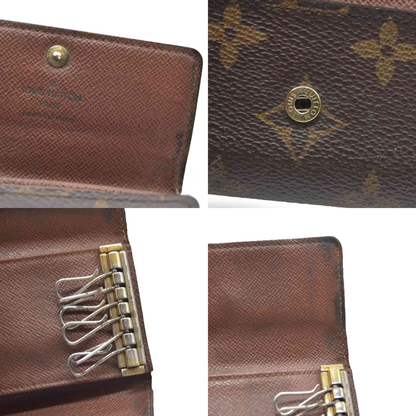 AUCTION $345 Louis Vuitton Monogram Multicles 6 Ring Key Case Brown CT2133