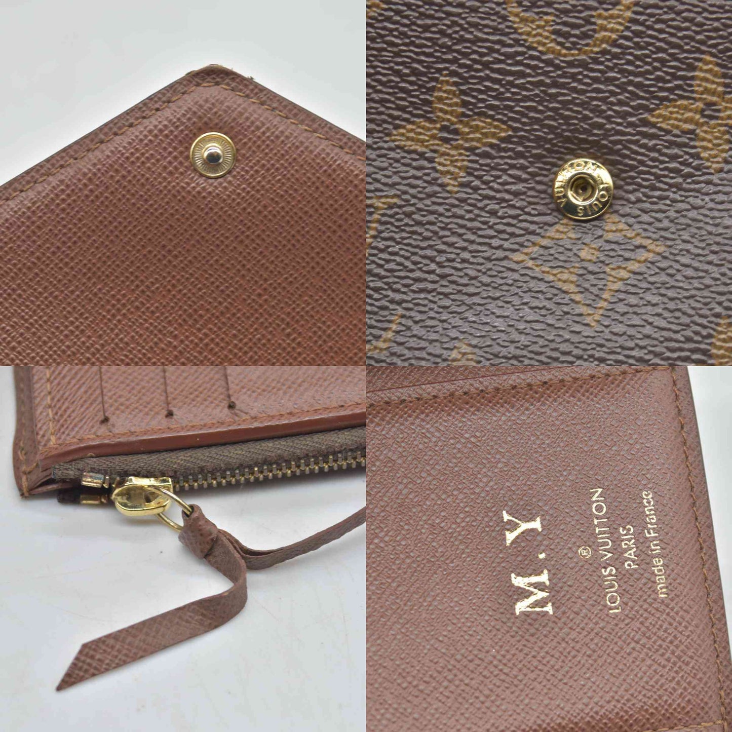 $605 2016 Louis Vuitton Monogram Victorine Tri-fold Wallet SP5116