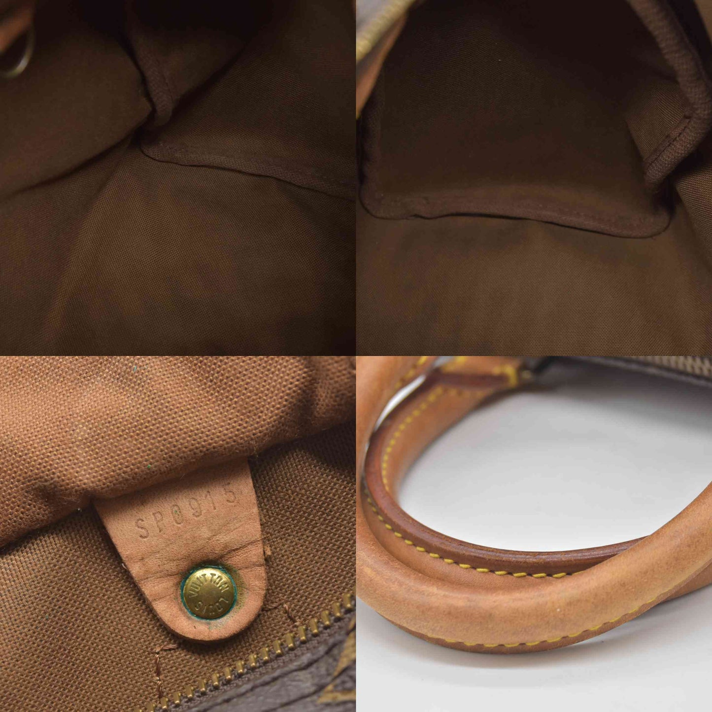 $1490 1995 Louis Vuitton Speedy 25 Handbag Brown Monogram SP0915