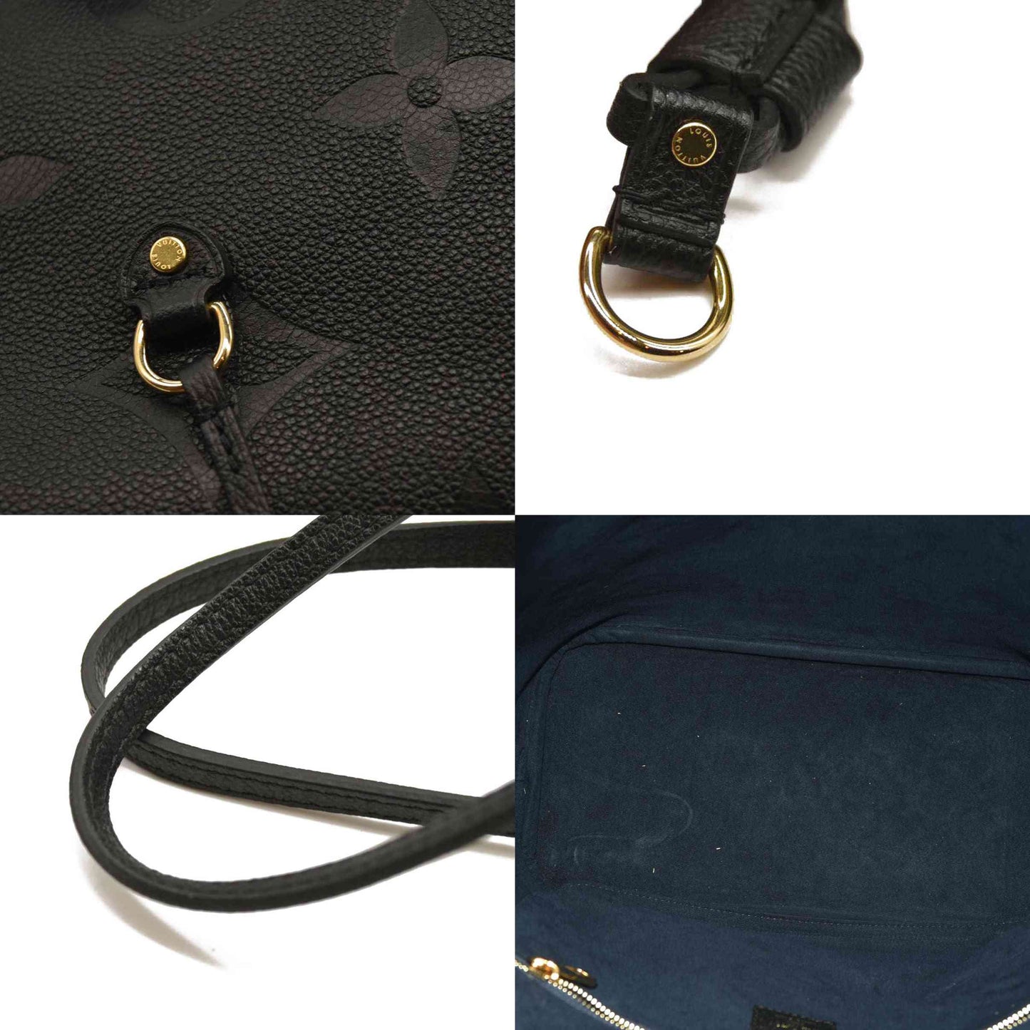 LOUIS VUITTON  Empreinte Monogram Giant Neverfull MM Black RFID