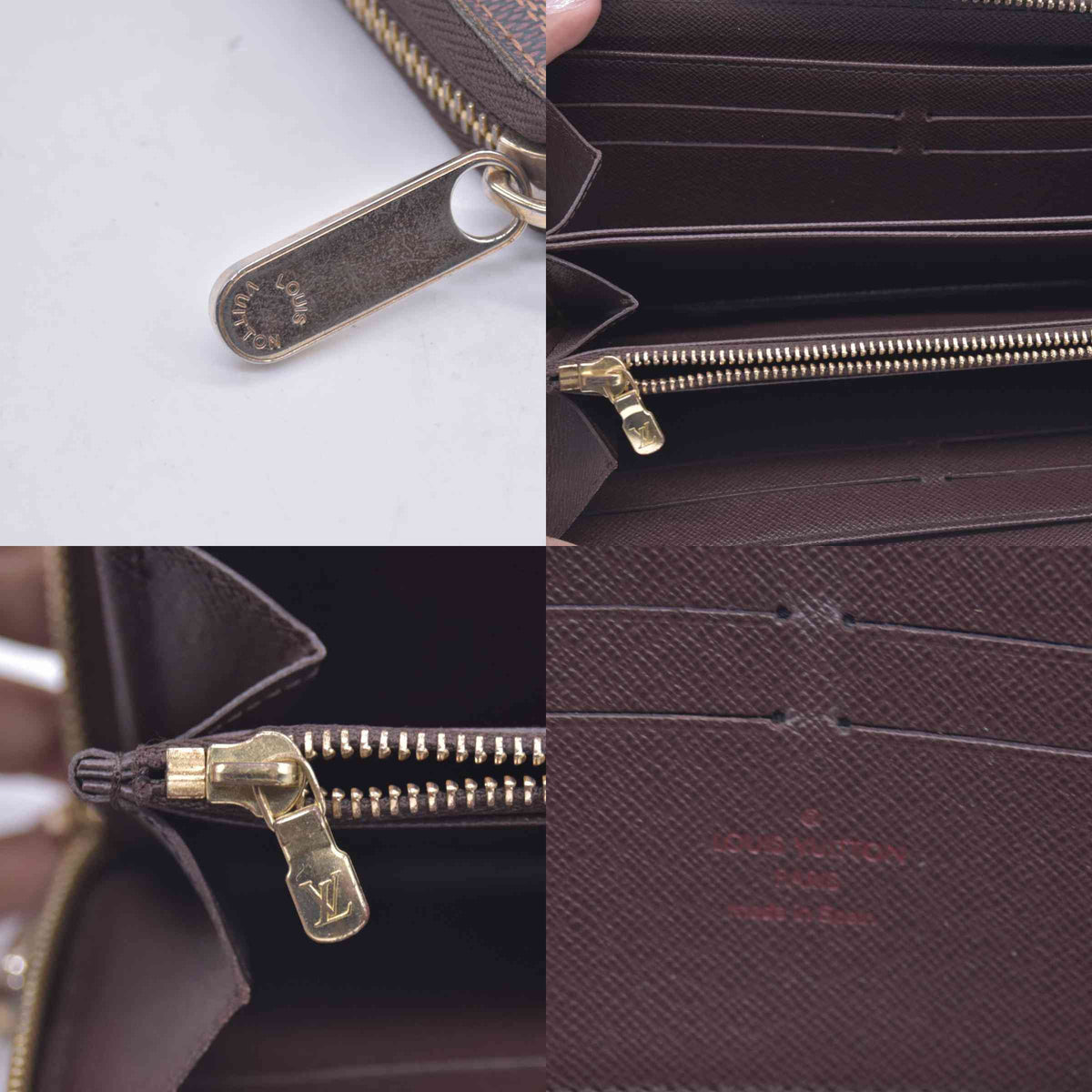 $940 2015 Louis Vuitton Damier Ebene Zippy Wallet CA0135 CONSIGNMENT