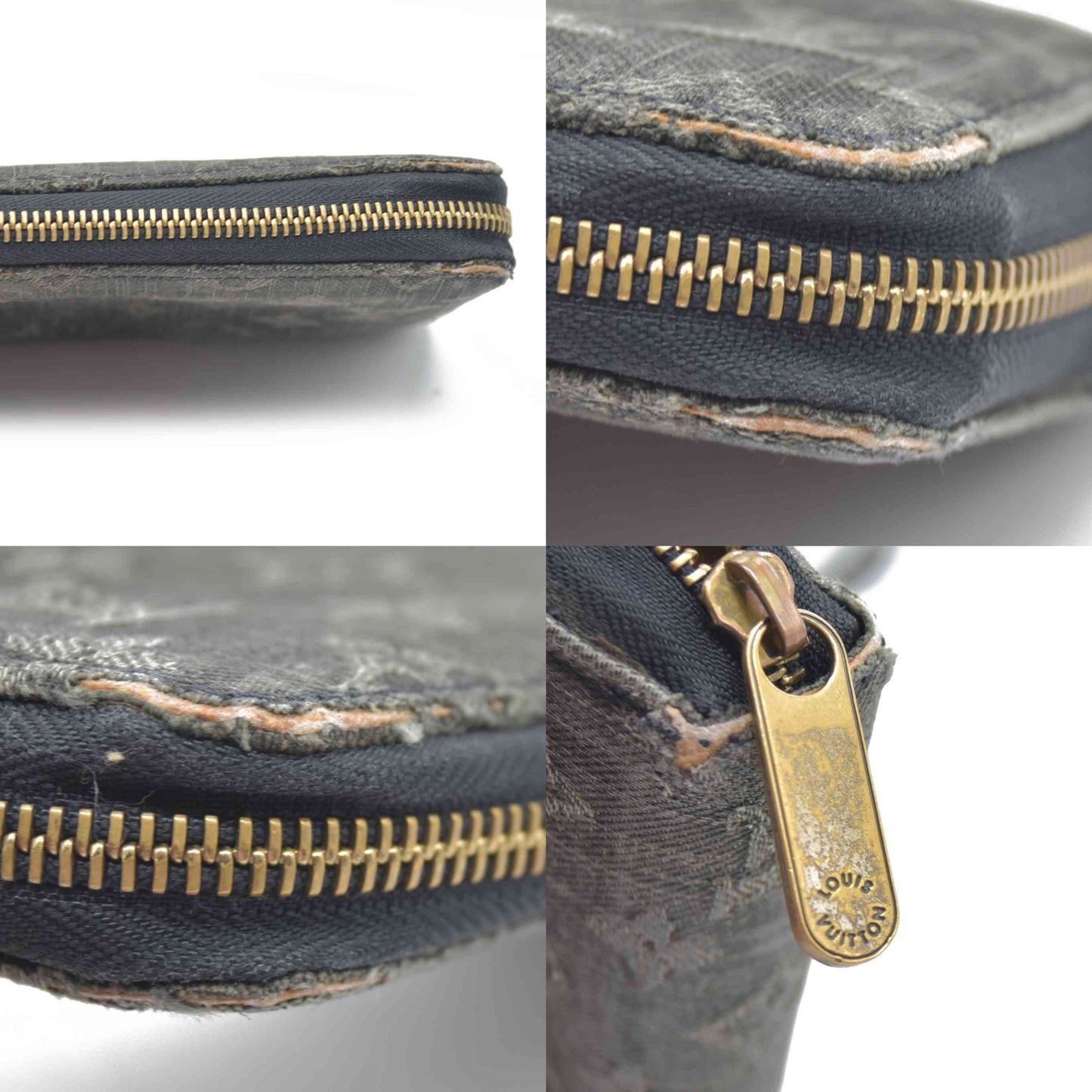 $1060 2008 LOUIS VUITTON Monogram Denim Zippy Round Zipper Long Wallet CA0078