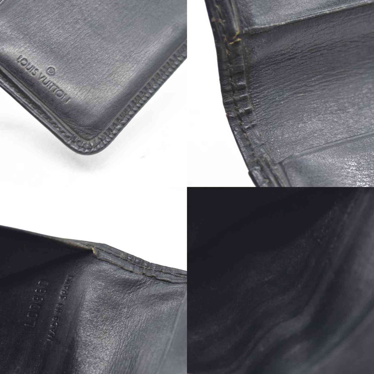 Louis Vuitton Epi De Poche Leather Pass Card Case Black