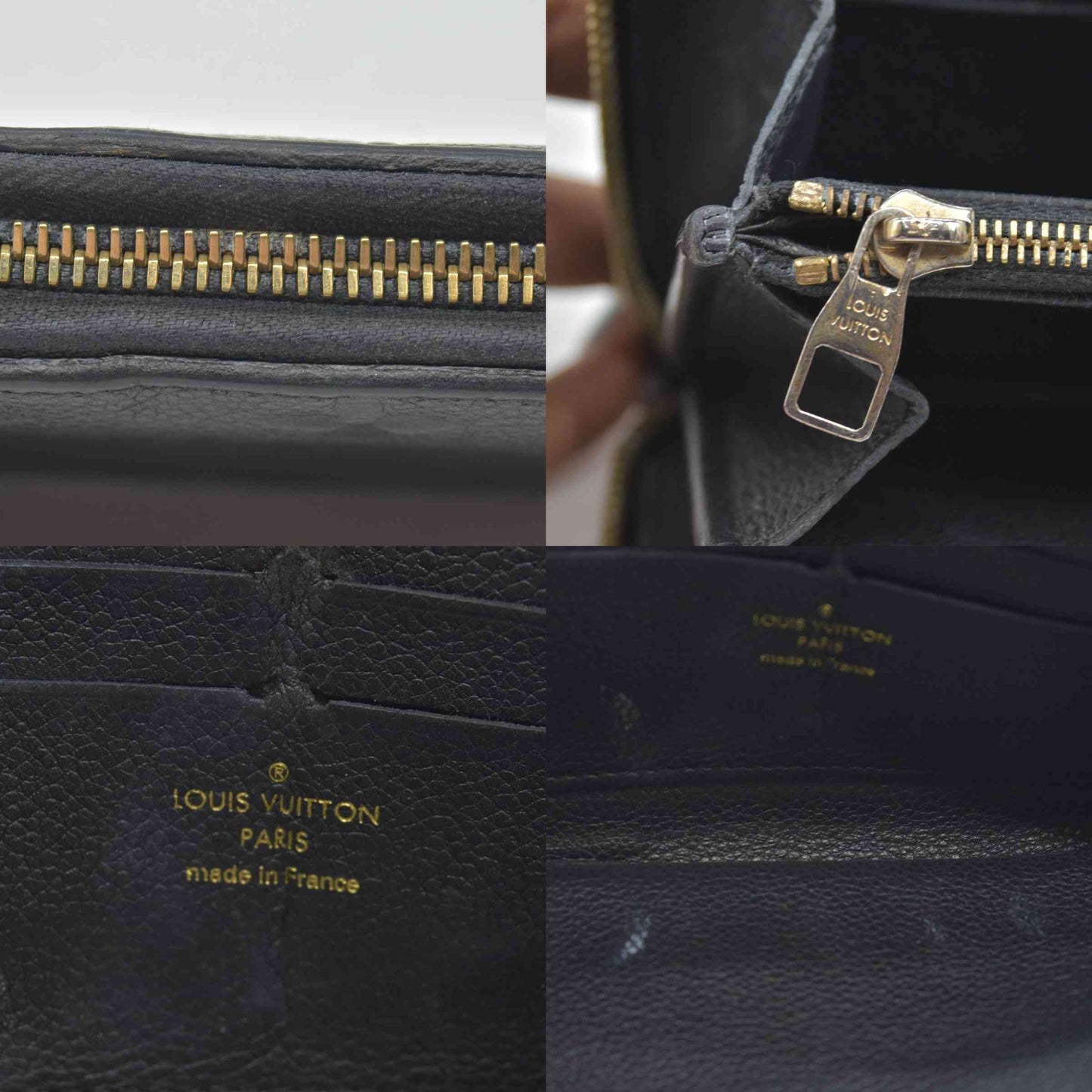 $1170 Louis Vuitton Monogram Empreinte Leather Zippy Long Wallet TN0155