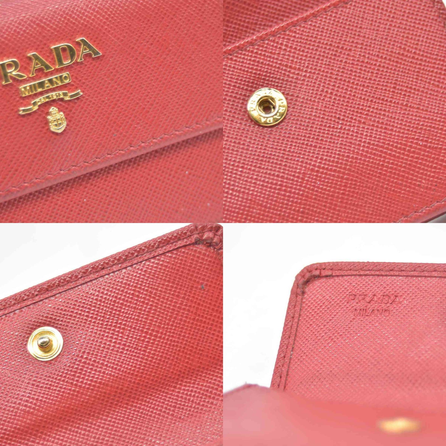 $850 Prada Leather Bag Pouch Red CONSIGNMENT