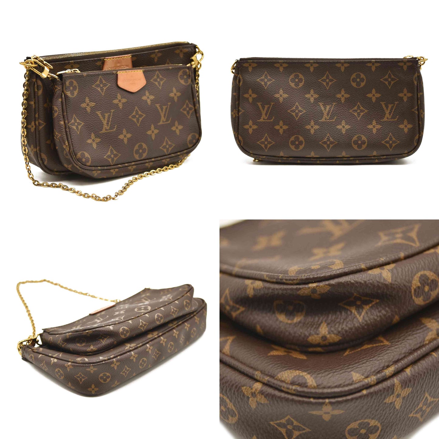 LOUIS VUITTON  Monogram Multi Pochette Accessories Kaki RFID