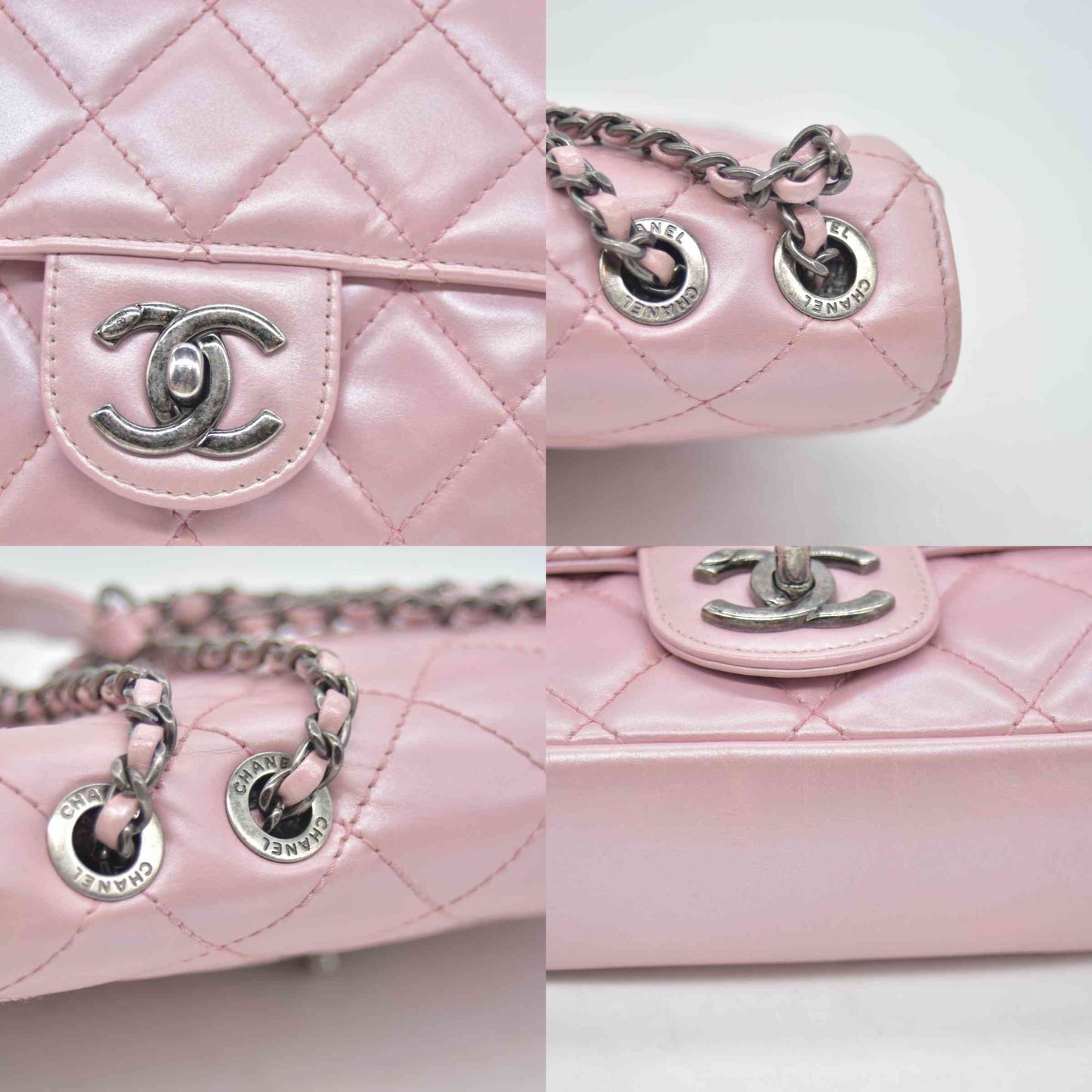 $3200 Chanel  Coco Pleats Flap Bag Pink