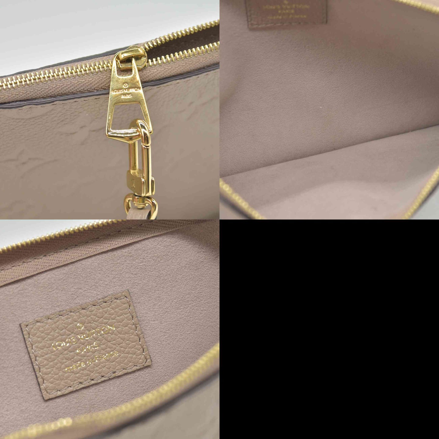 Louis Vuitton Empreinte Wristlet Pouchette Beige