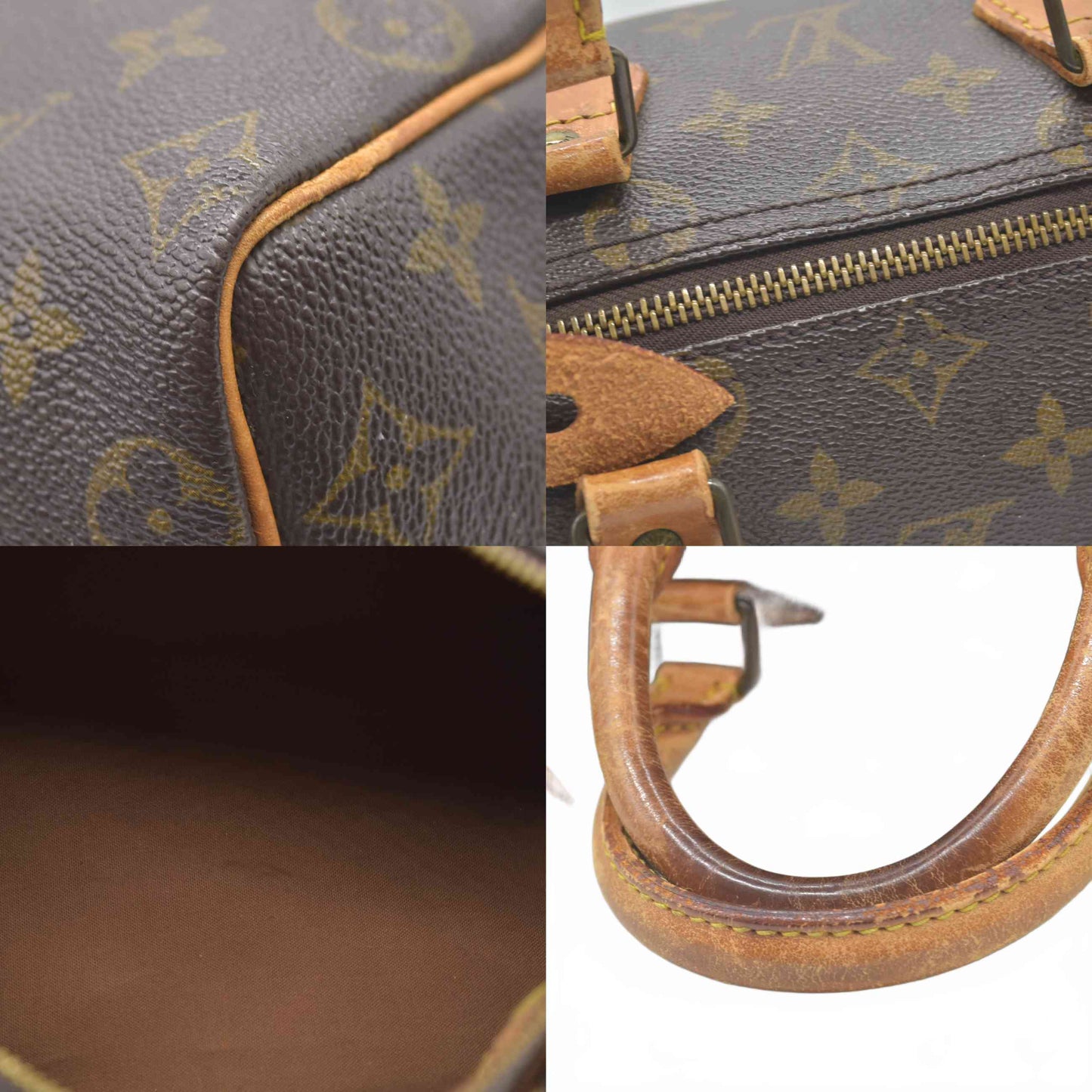 1988 $1490 Louis Vuitton LV Hand Bag Speedy 25 Brown Monogram VI884