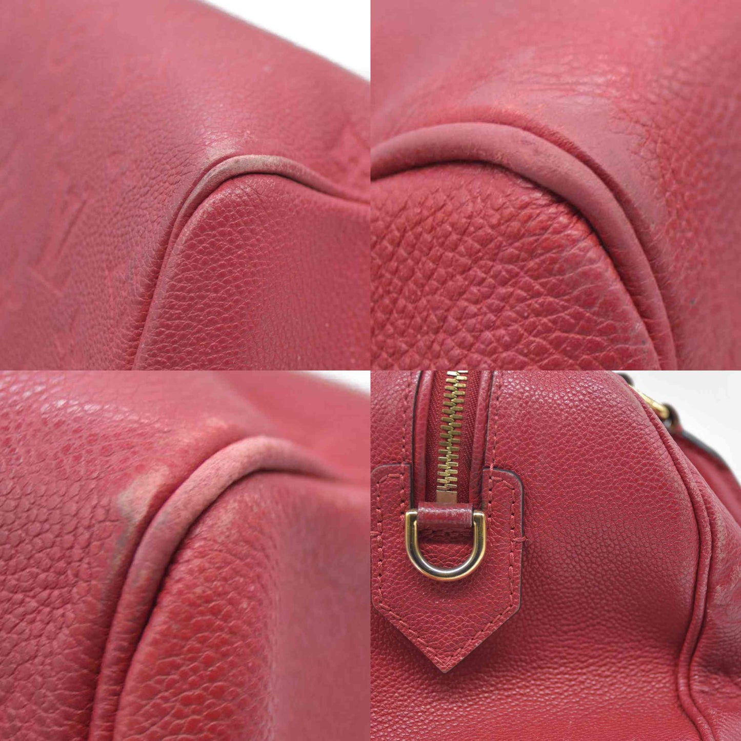 $2930 Louis Vuitton  Empreinte Speedy Bandouliere 25 NM Scarlet DU1149