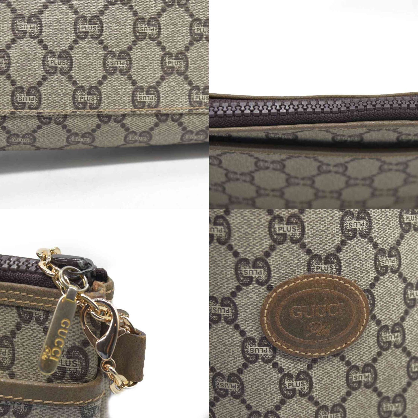 Gucci GG Gucci Plus PVC Leather Pouch Clutch Bag