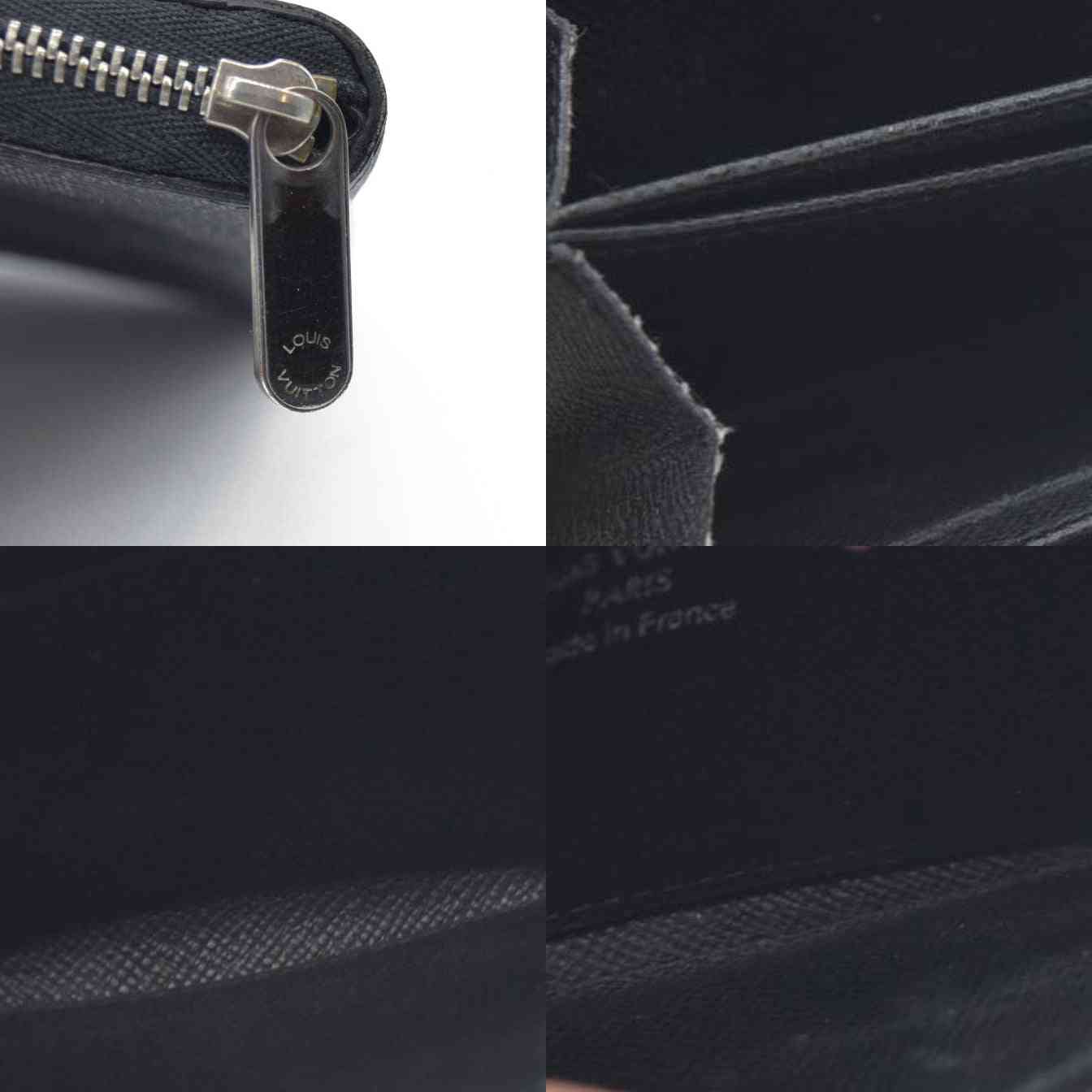 Louis Vuitton Damier Graphite Zippy Zip Coin Purse Wallet Black MI4101