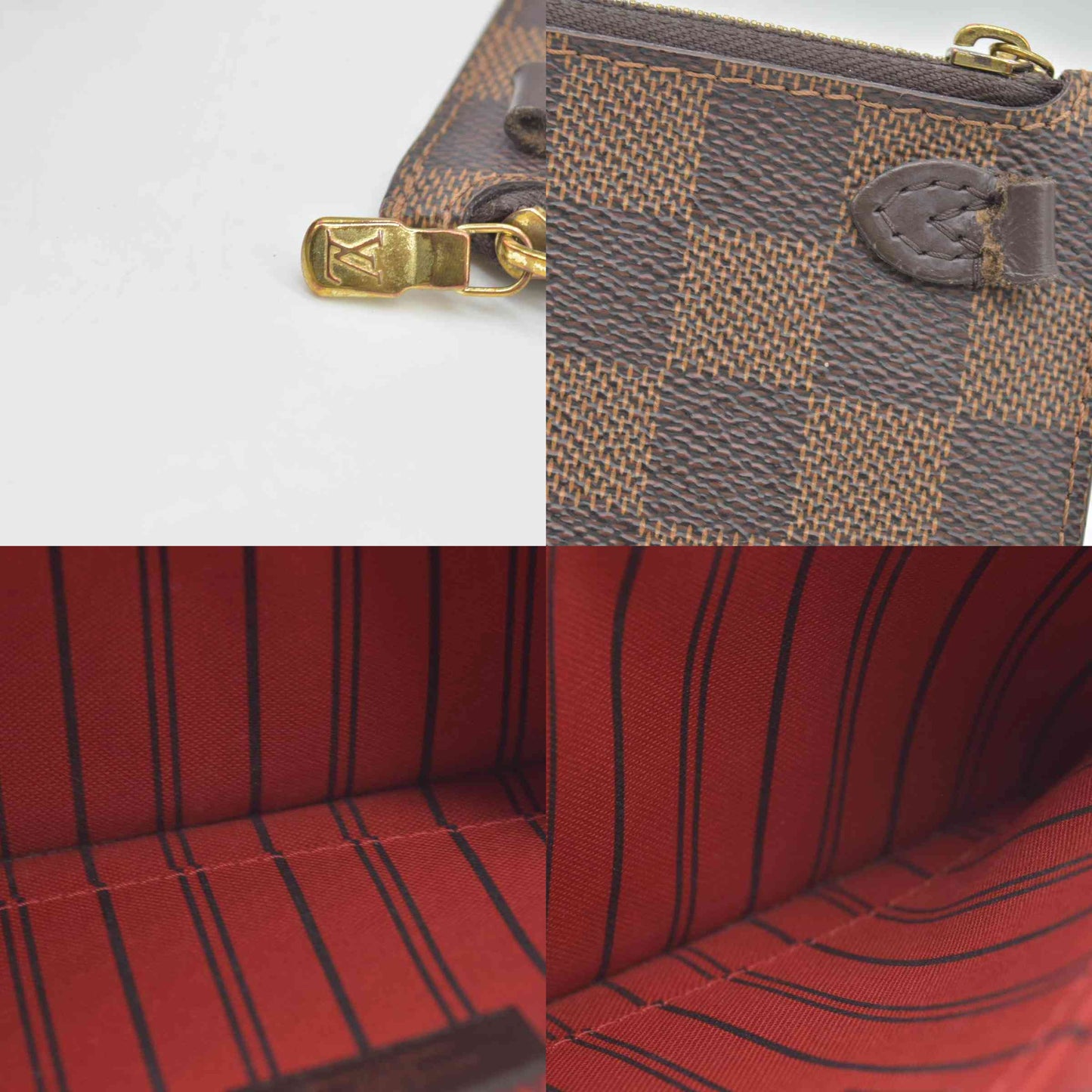 $600 2019 Louis Vuitton Monogram Neverfull MM Damier Ebene MS4169 CONSIGNMENT