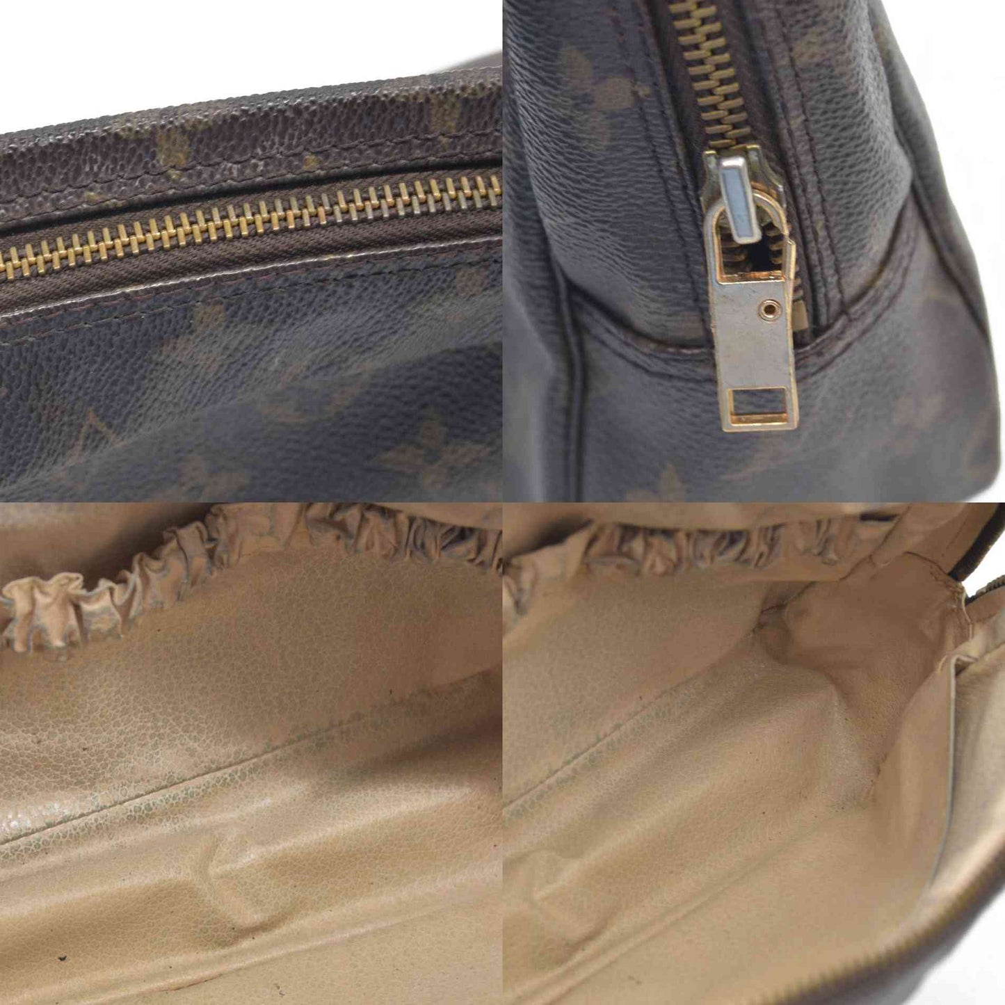 $600 Louis Vuitton Monogram Trousse Toilette 28 Clutch Pouch Bag