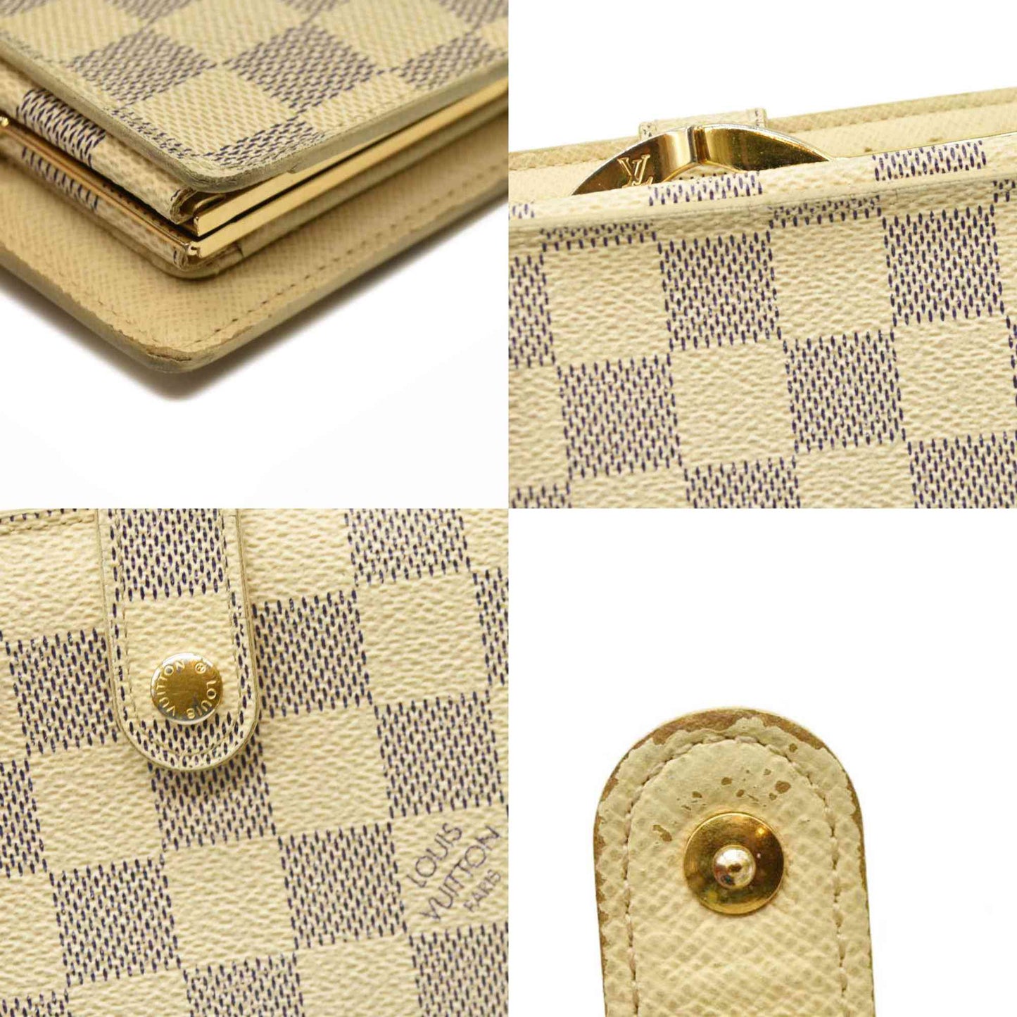 Louis Vuitton  Damier Azur French Purse Wallet MI1057