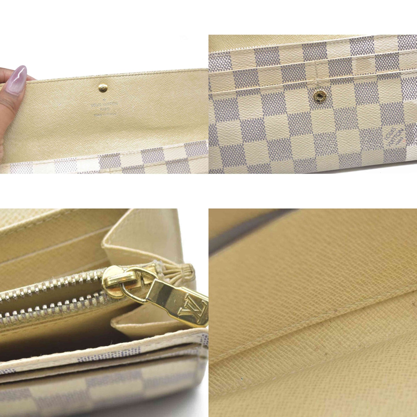 $775 Louis Vuitton Damier Azur Sarah Wallet TR2122