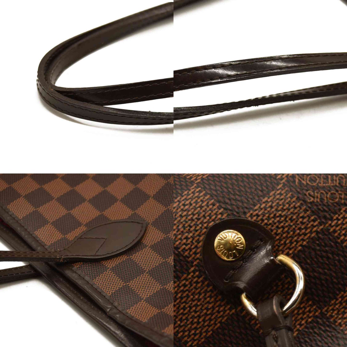 LOUIS VUITTON Damier Ebene Neverfull MM With Pouch SD21