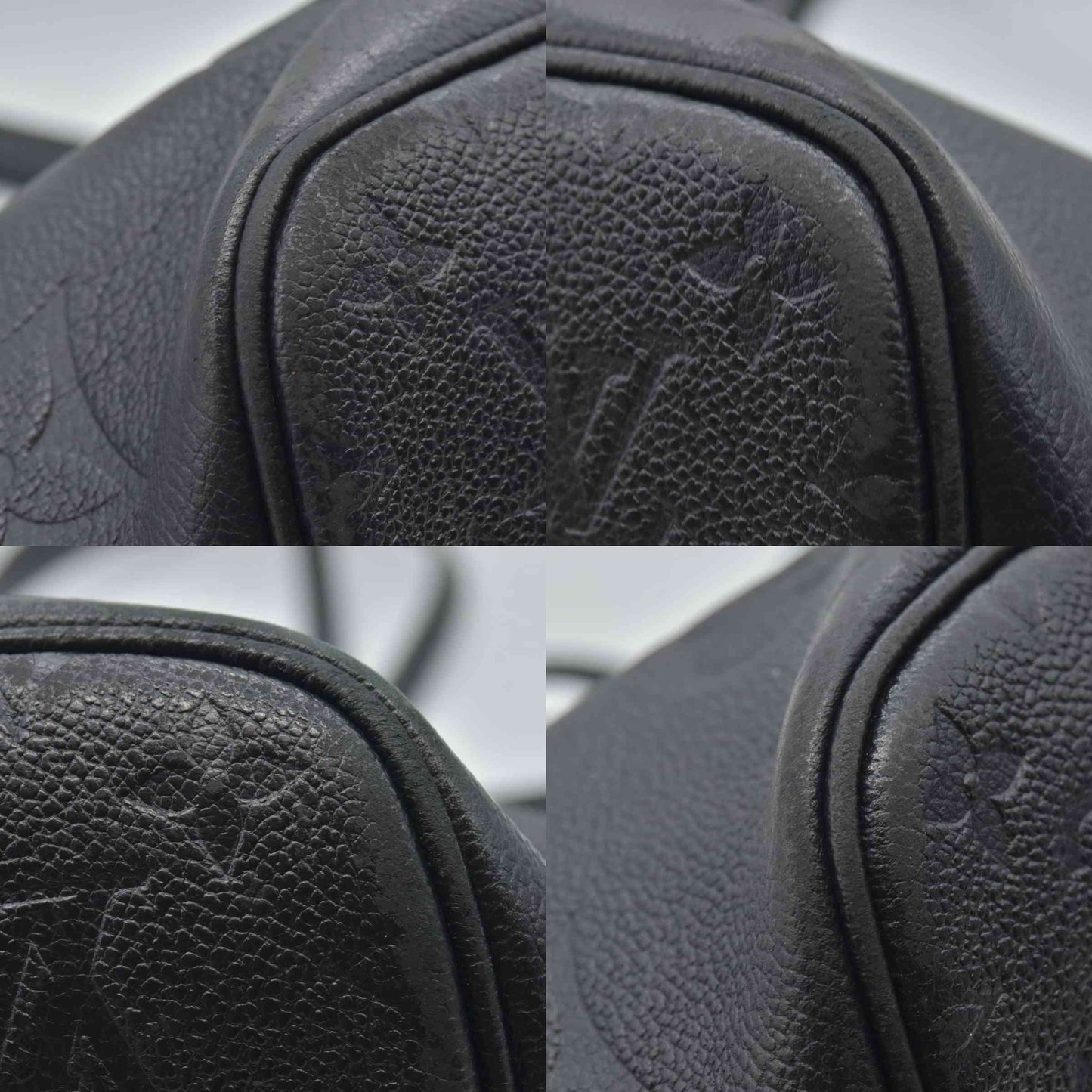 $2940 Louis Vuitton LV Monogram Neverfull  MM Empreinte Black Tote