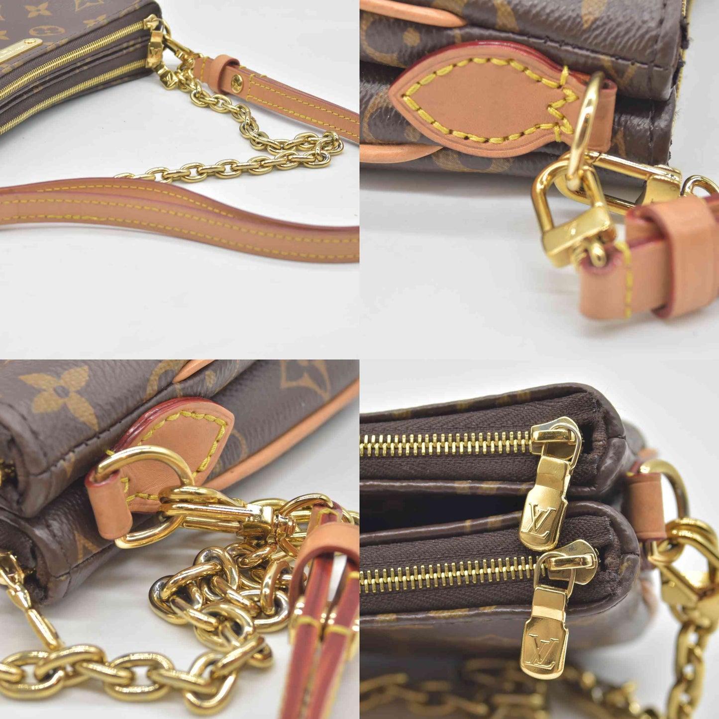 $1890 Louis Vuitton Monogram Liv Pochette RFID