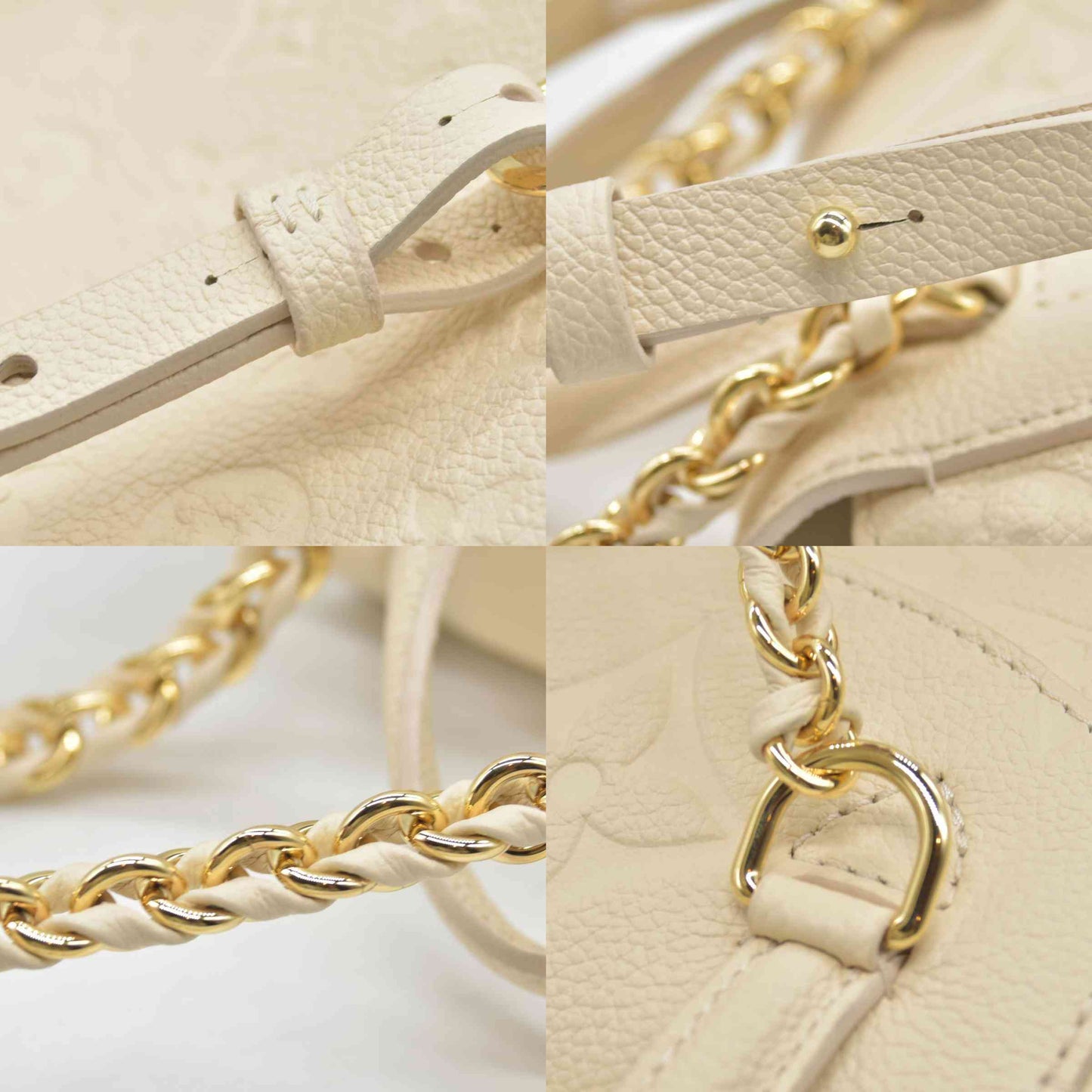 $3450 Louis Vuitton Empreinte Monogram Backup Backpack Cream