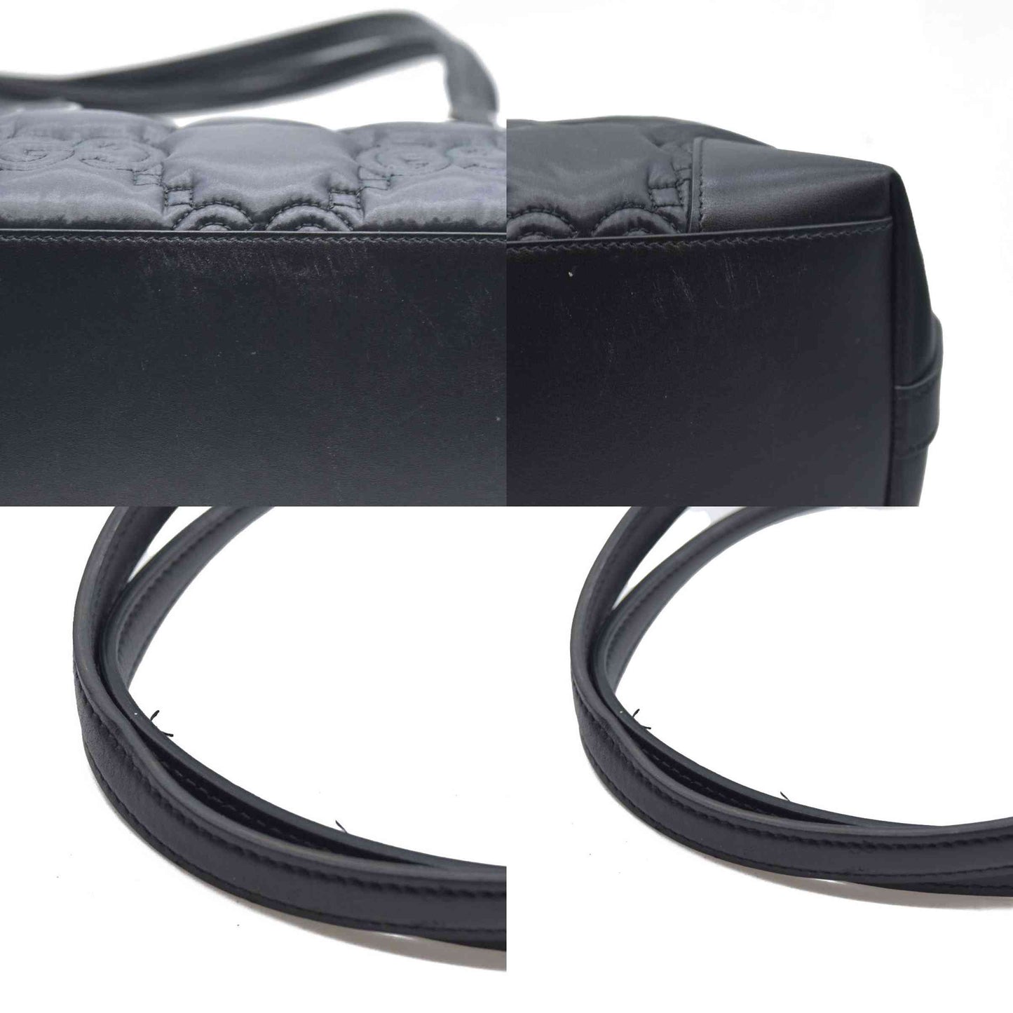 $2750 Gucci  Calfskin GG Matelasse Medium Ophidia Shopping Tote Black