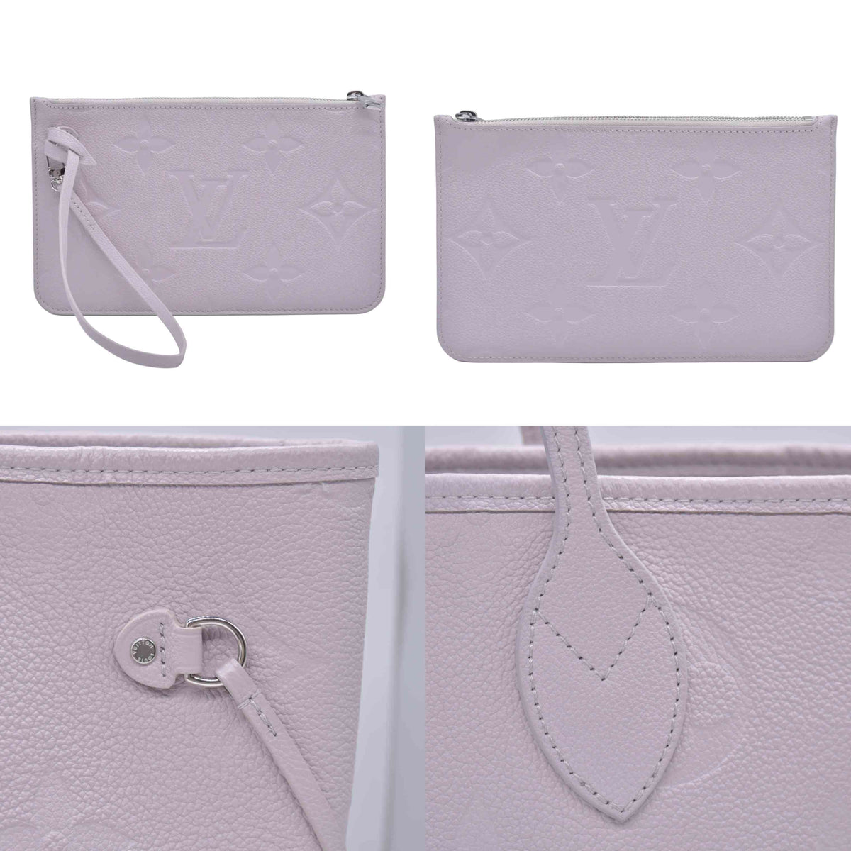 $3050 Louis Vuitton Neverfull MM Empreinte Grey Brume RFID