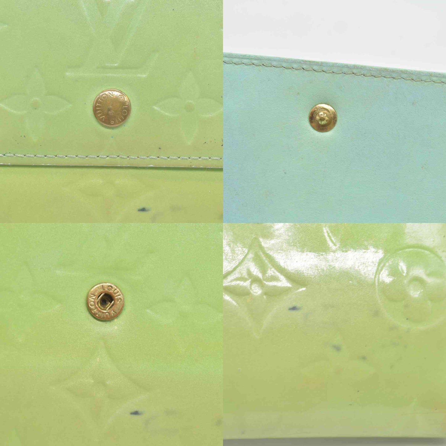 $655 Louis Vuitton Vernis Patent Leather Elise Wallet