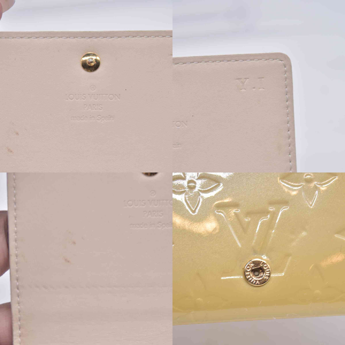 $330 2010 Louis Vuitton Vernis Business Card Holder Dune CA2160 CONSIGNMENT 10020915
