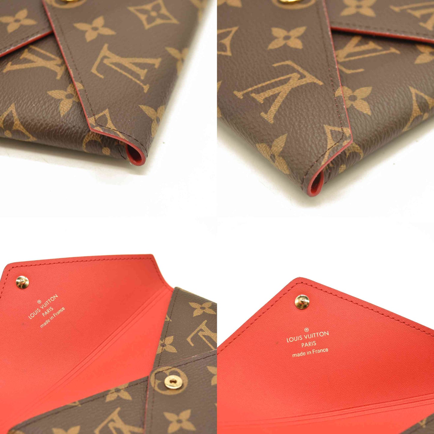 USED Louis Vuitton Monogram Medium Kirigami Pochette Insert Coquelicot