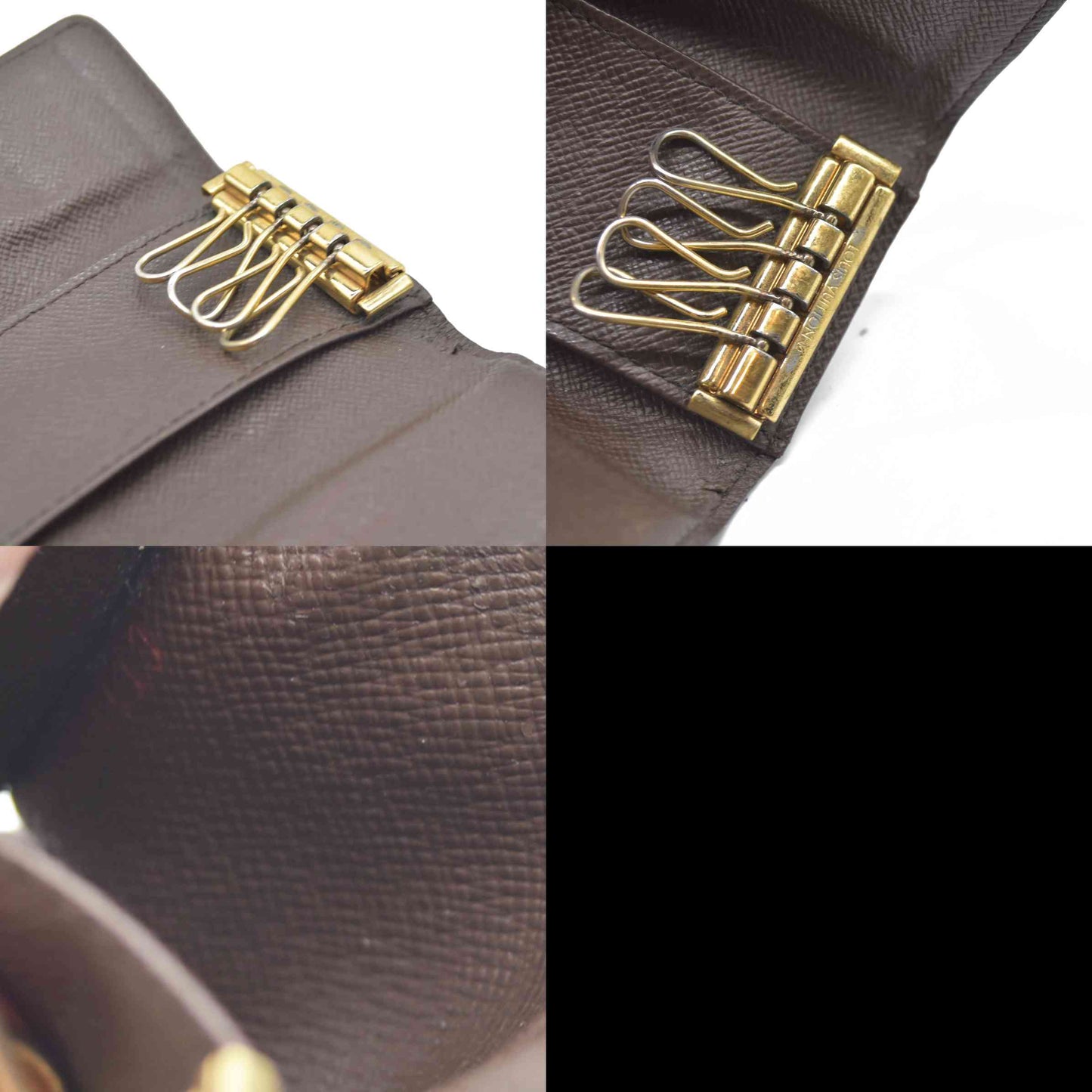 Louis Vuitton Damier Multicles 4 Ring Key Case Brown CT11