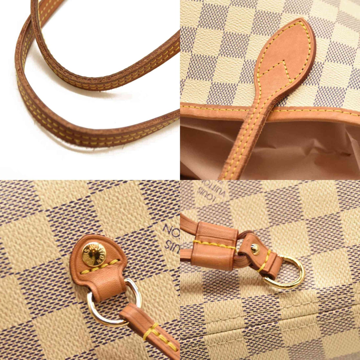 Louis Vuitton  Damier Azur Neo Neverfull MM Rose Ballerine RFID