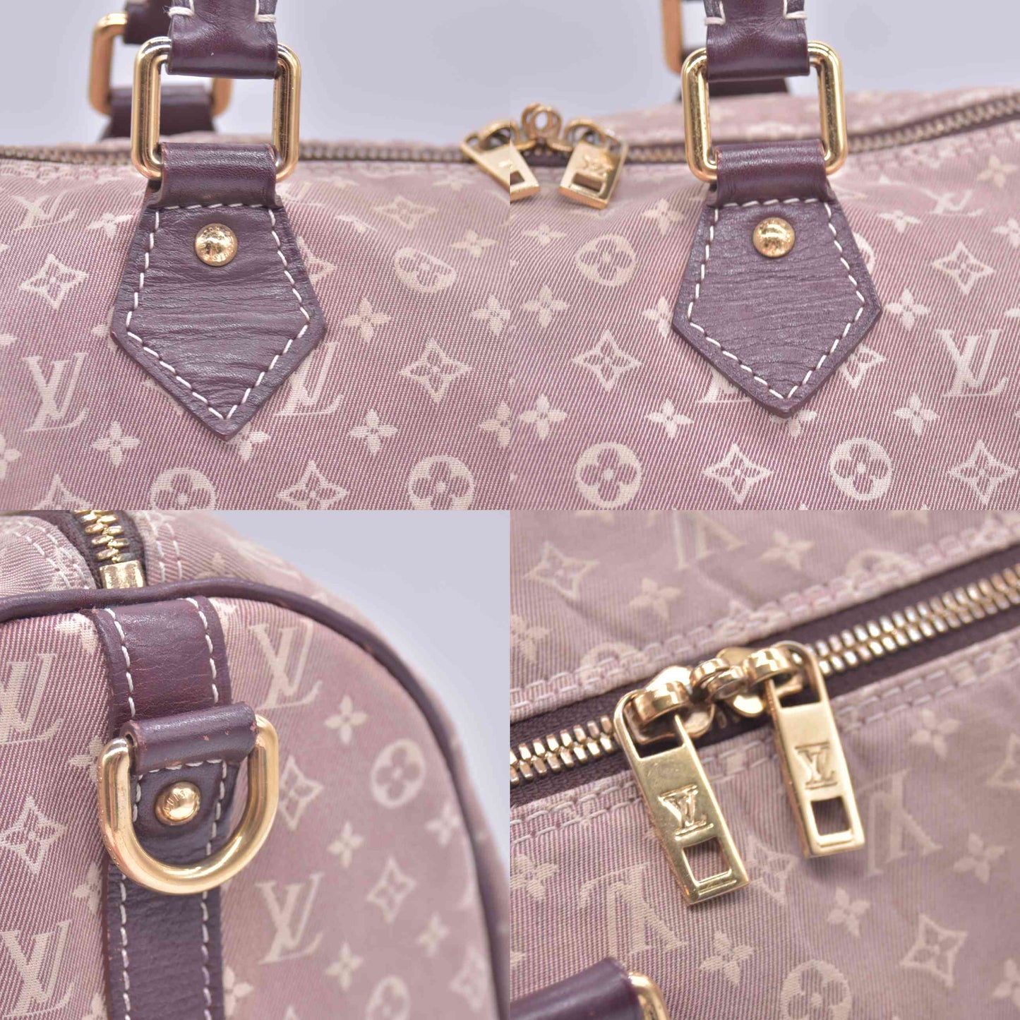 $1500 2010 Louis Vuitton Monogram Idylle Speedy Bandouliere 30 Sepia MB4160 CONSIGNMENT