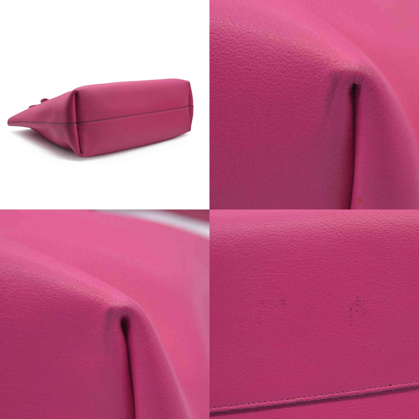 $1550 Saint Laurent Calfskin Large Shopping Tote Pink