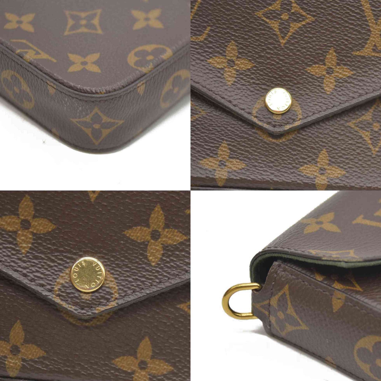 Louis Vuitton  Monogram Felicie Strap & Go Kaki