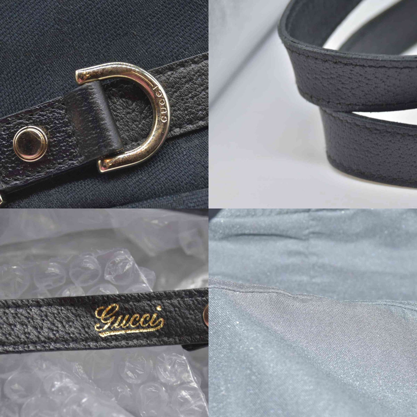 $1410 Gucci GG Canvas Medium Abbey Shoulder Bag Black CONSIGNMENT