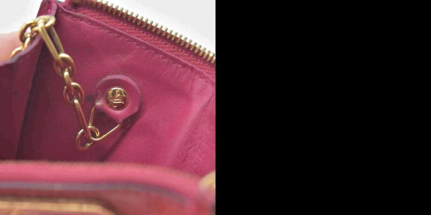$430 2012 LOUIS VUITTON Monogram Vernis Key Pouch Wallet CA4162