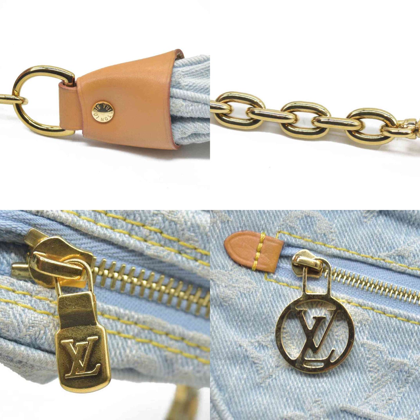 $2490 Louis Vuitton  Monogram Denim Loop Sky Denim