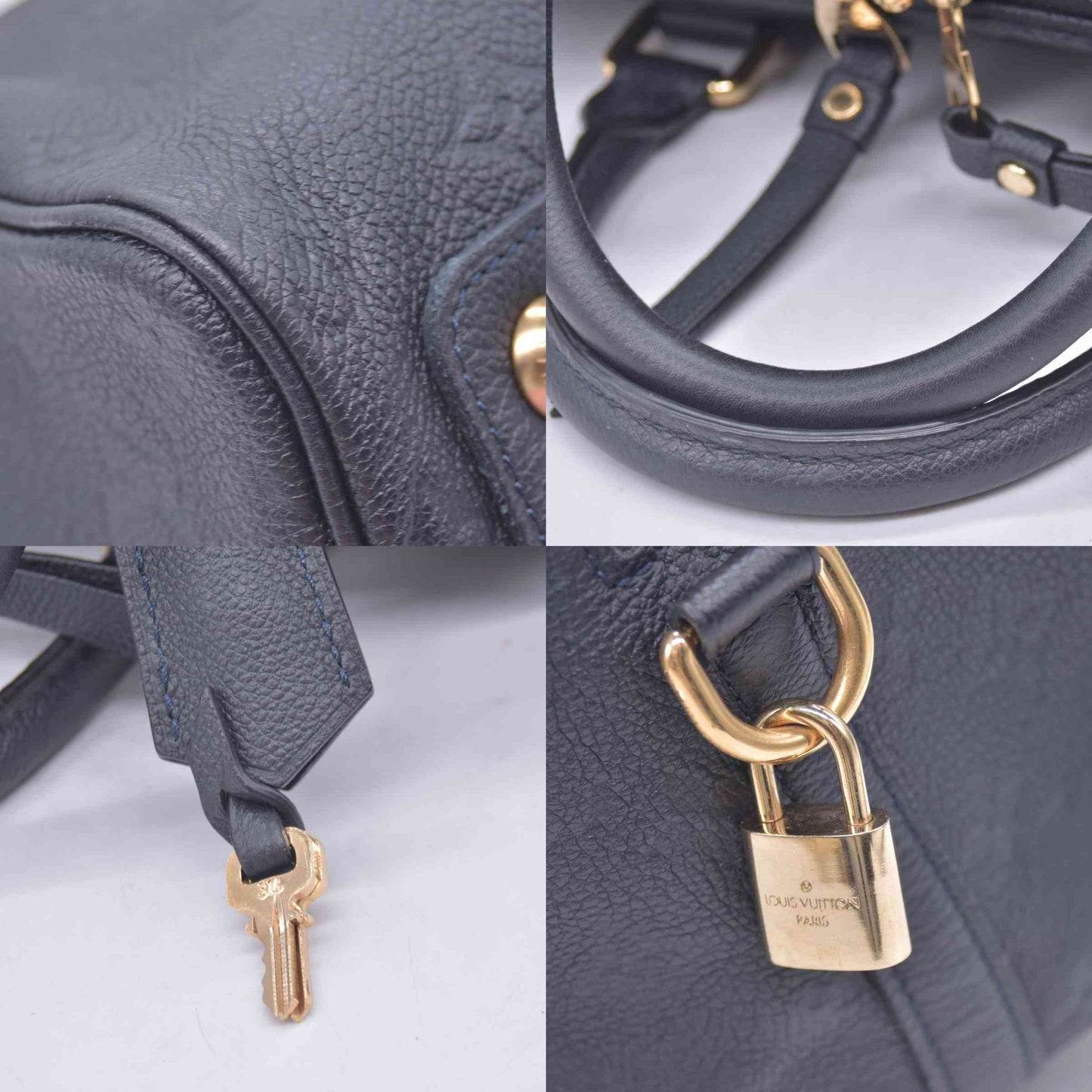 $2610 2013 Louis Vuitton Empreinte Speedy Bandouliere 25 Black DU1183