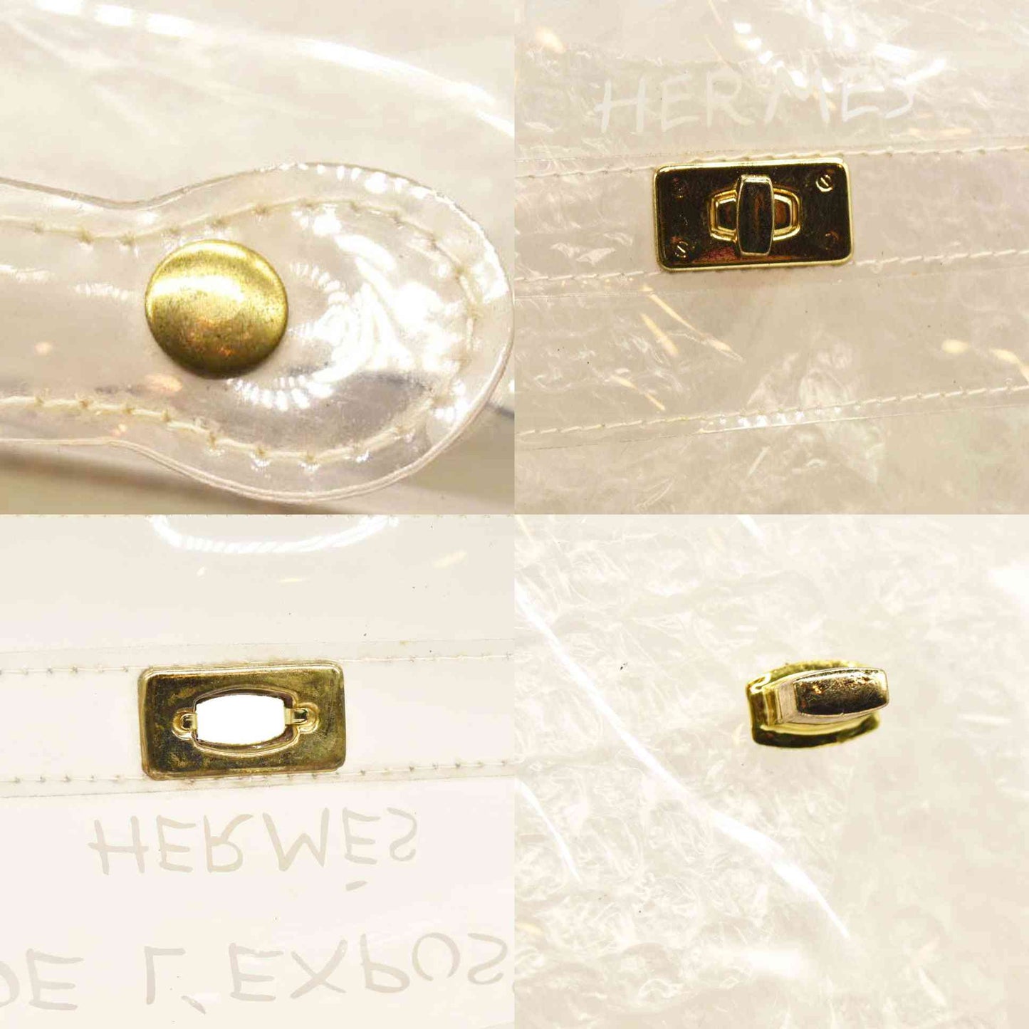 Hermes  Vinyl Souvenir De L'Exposition Kelly Transparent