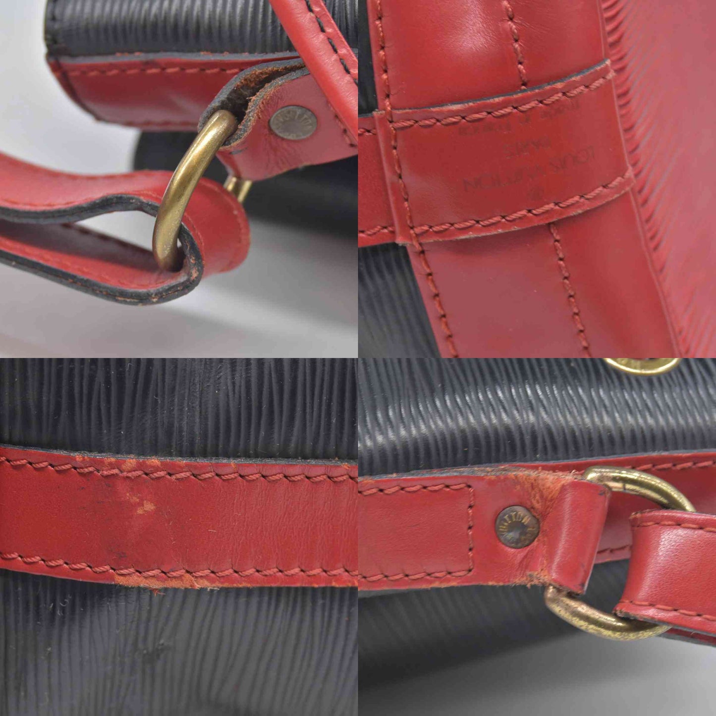 $3350 Louis Vuitton Epi Leather Noe Red and Black CONSIGNMENT