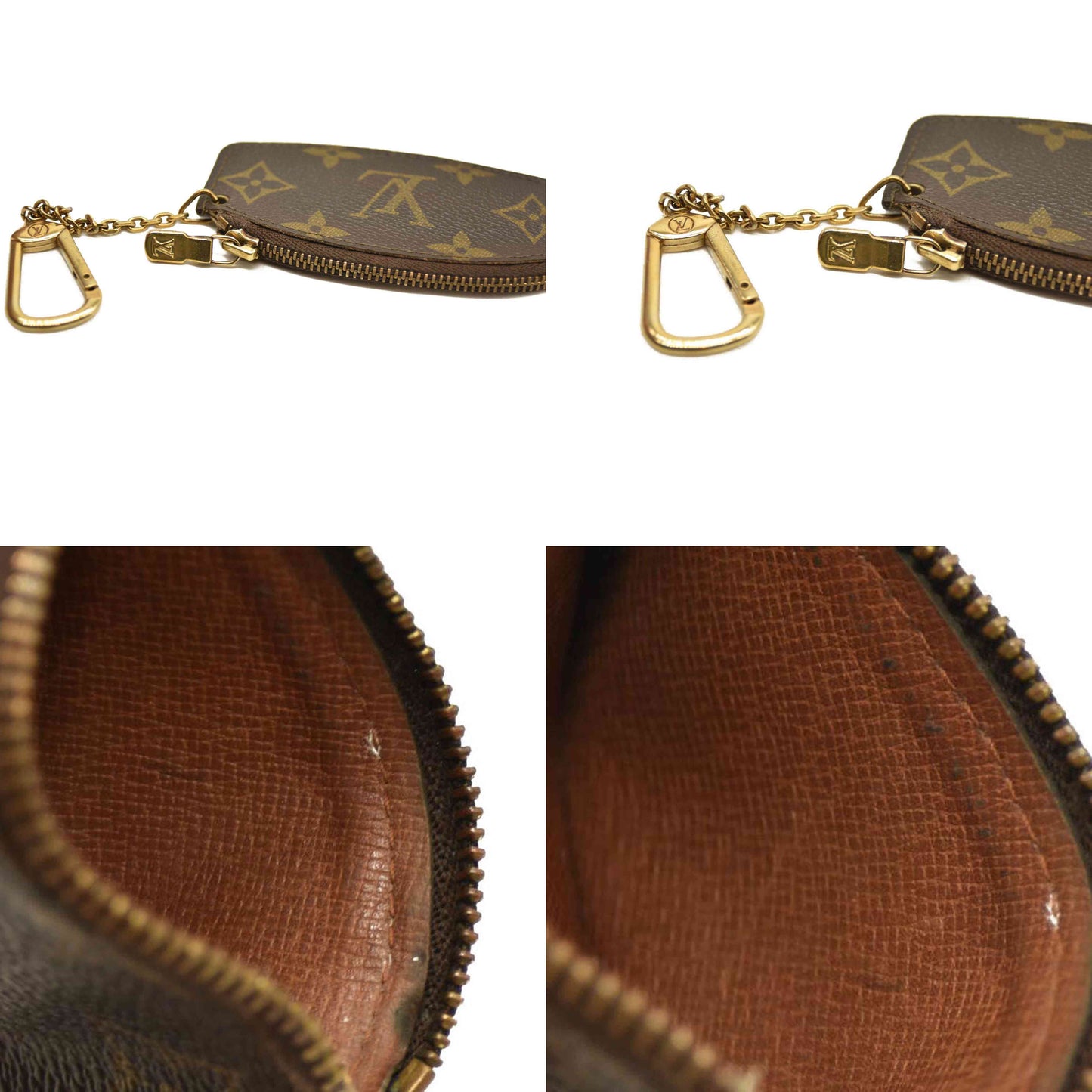 Louis Vuitton Monogram Etui Crepier Coin Purse Wallet Brown 8092AN