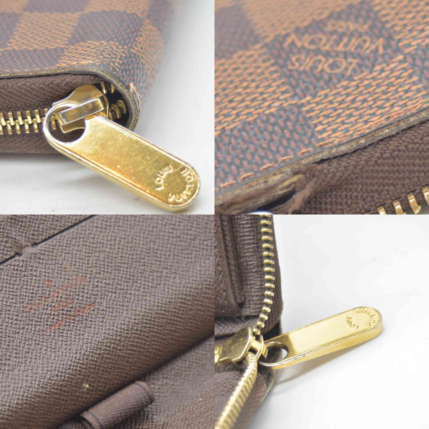 $940 Louis Vuitton Damier Ebene Zippy Wallet CA2142 CONSIGNMENT